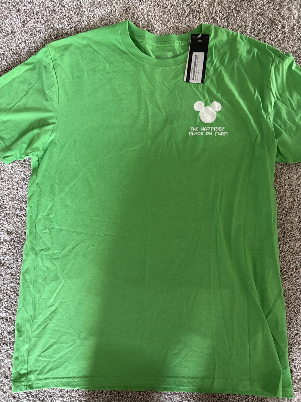 Adidas Disney golf Mickey cart tee NWT